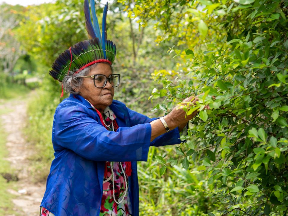 La líder indígena Maya Muniz, del pueblo Pataxó Hã hã hãe.